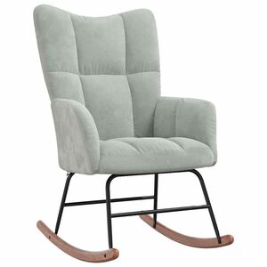 vidaXL Gyngestol Lysegr&aring; 78 x 61 x 98 cm Fl&oslash;yel