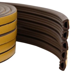 vidaXL Selvklebende vindusforsegling Brun 10 x 6 mm 12 m EPDM Skum