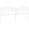 vidaXL Hage Hegning Hvit 190 cm Pulverlakkert stål