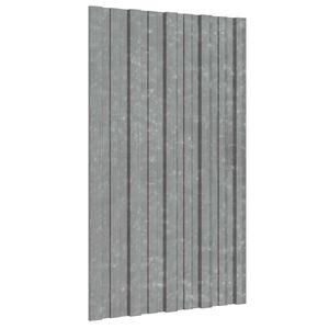 vidaXL Takpanel 12 stk. S&oslash;lv 80 x 45 cm Galvanisert st&aring;l