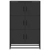 vidaXL Highboard svart 68x35x106,5 cm konstruert tre og metall