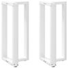 vidaXL Barbordben T-formet 2 stk hvit 40x35x(90-91) cm st&aring;l