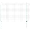 vidaXL Euro gjerdet med stolpe 10 x 1,6 m PVC-belagt st&aring;l Gr&oslash;nn Mesh