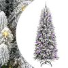 vidaXL Kunstig juletre Hvit 210 cm PVC og plast og st&aring;l og PE