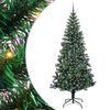vidaXL Kunstig Forh&aring;ndsopplyst Juletre gr&oslash;nn 240 cm PVC og metall