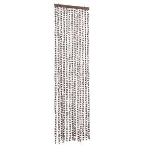 vidaXL Fluegardin gr&aring;brun og hvit 56x200 cm chenille