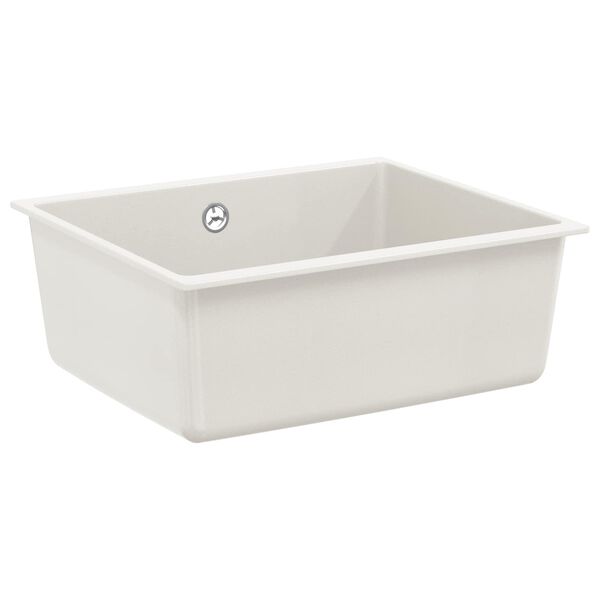 vidaXL Vask Hvit 530 x 460 mm 80% kvarts og 20% harpiks