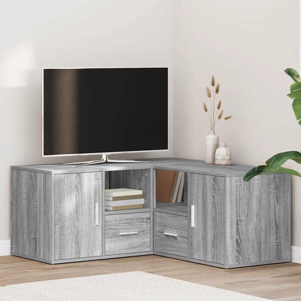 vidaXL Hj&oslash;rneskap gr&aring; sonoma 160x40x45 cm konstruert tre