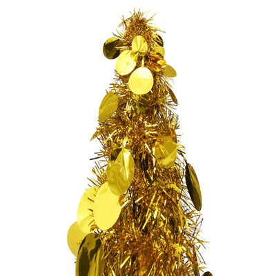 vidaXL Pop-up kunstig juletre gull 180 cm PET