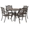 vidaXL Hage Spisegruppe 5 stk. Bronse Aluminium