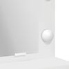 vidaXL Sminkebord med speillys Hvit 50 x 41 x 135 cm Konstruert tre