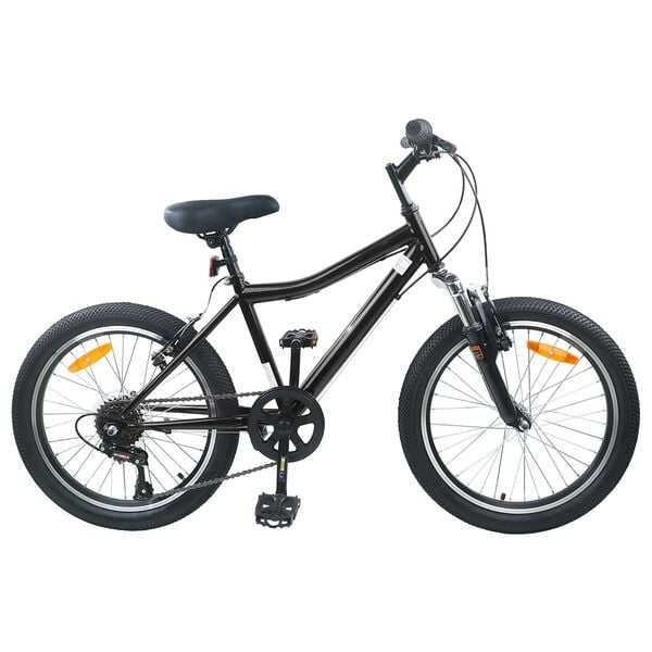 vidaXL Barnesykkel 20 Tommer 6-Speed for 6-11 &aring;r gammel Svart