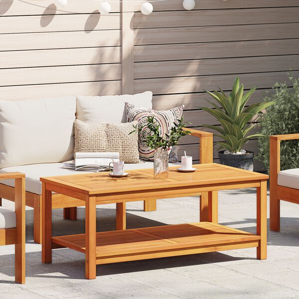 vidaXL Sidetabell Brun 110 x 55 x 45 cm Solid akasietre