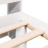 vidaXL Seng med bokhylle uten madrass hvit 75x190 cm heltre furu