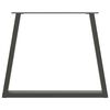 vidaXL Spisebordben V-formet 2 stk antrasitt 70 x (72-73,3) cm stål