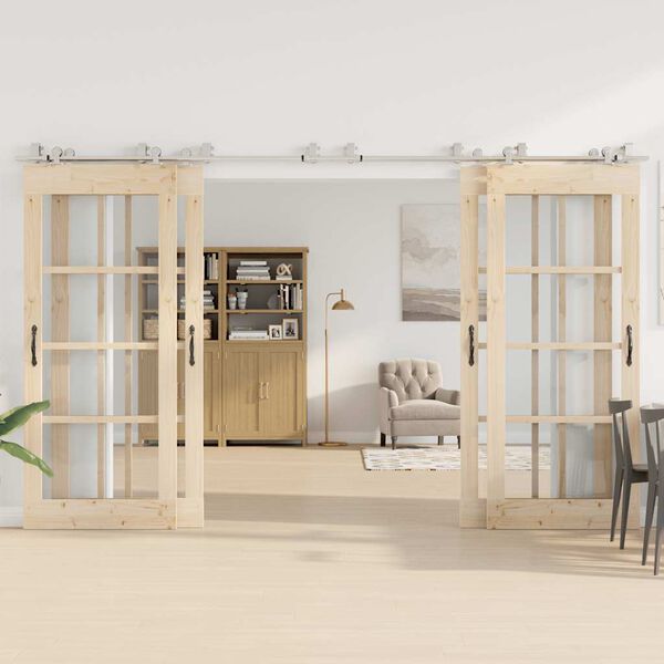 vidaXL Utstyrssett for skyved&oslash;r 366 cm rustfritt st&aring;l s&oslash;lv