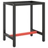 vidaXL Ramme til arbeidsbenk matt svart og r&oslash;d 70x50x79 cm metall
