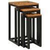 vidaXL Nesting Bord 3 stk. Brun Massivt Teaktre