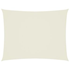 vidaXL Solseil oxfordstoff rektangul&aelig;r 3x4 m kremhvit