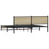 vidaXL Sengeramme i metall uten madrass sonoma eik 200x200 cm