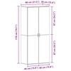 vidaXL Sko Skap med hylle Gammelt tre 80 x 39 x 178 cm Konstruert tre