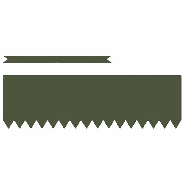 vidaXL Gjerdekant 30 pcs Olivengr&oslash;nn 100 x 0.05 x 20 cm