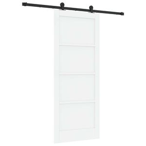 vidaXL Skyved&oslash;r Hvit og svart 83 x 202 cm Heltre furu