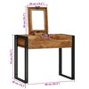 vidaXL Soveromsdressingbord Brun 90 x 50 x 75 cm Massivt akasietre