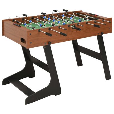 vidaXL Sammenleggbart fotballbord 121x61x80 cm brun