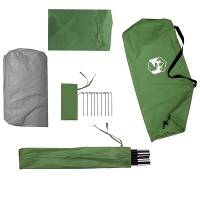 vidaXL Kuppeltelt for camping 3 personer grønn vanntett