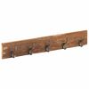 vidaXL Knaggrekke med 5 kroker 100x2,5x15 cm gjenvunnet heltre