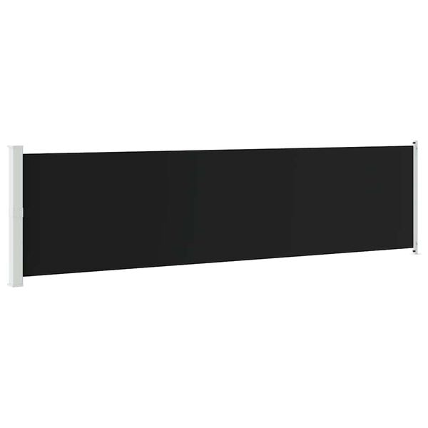 vidaXL Uttrekkbar sidemarkise 600x160 cm svart