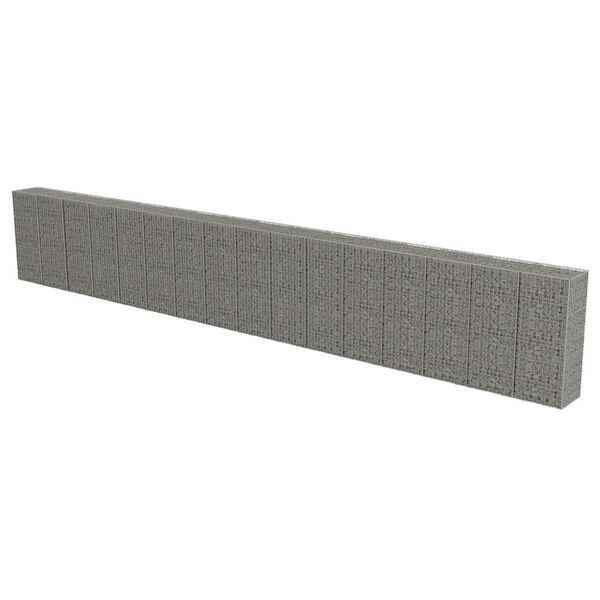 vidaXL Gabion med topp- og bunndekke galvanisert stål 900x50x150 cm