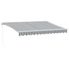 vidaXL Manuell uttrekkbar markise med LED antrasitt og hvit 350x250 cm