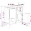 vidaXL Skap 3 pcs Gamle tre 60 x 35 x 70 cm Konstruert tre