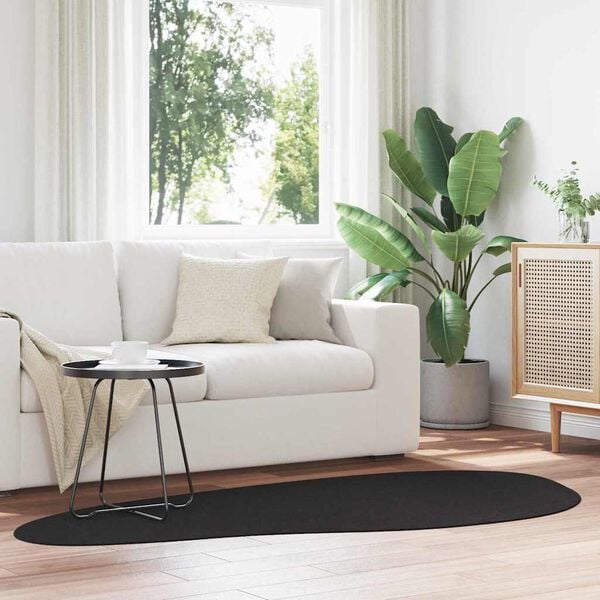 vidaXL Omr&aring;detepper HUARTE Svart 100 x 200 cm Polyester