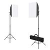 vidaXL Fotostudiosett med softbokslys, bakgrunn og reflektor