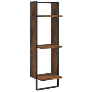 vidaXL Vegghylle 3 etasjer r&oslash;kt eik 30x25x100 cm konstruert tre