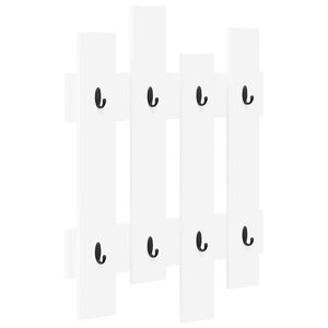 vidaXL Vegghengt kleshenger Hvit 60 x 3 x 82 cm Konstruert tre