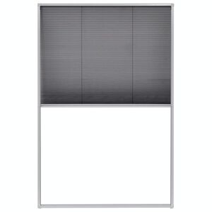 vidaXL Plissert insektskjerm for vindu aluminium 80x120 cm