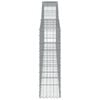 vidaXL Gabionkurver buede 8 stk 400x30x100/120 cm galvanisert jern