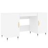 vidaXL Skrivebord hvit 140x50x75 cm konstruert tre