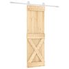 vidaXL Skyved&oslash;r Naturlig og Hvit 70 x 210 cm Massiv Furu Tre