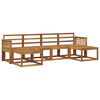 vidaXL Utend&oslash;rs sofa-sett 6 pcs Naturlig Solid akasietre