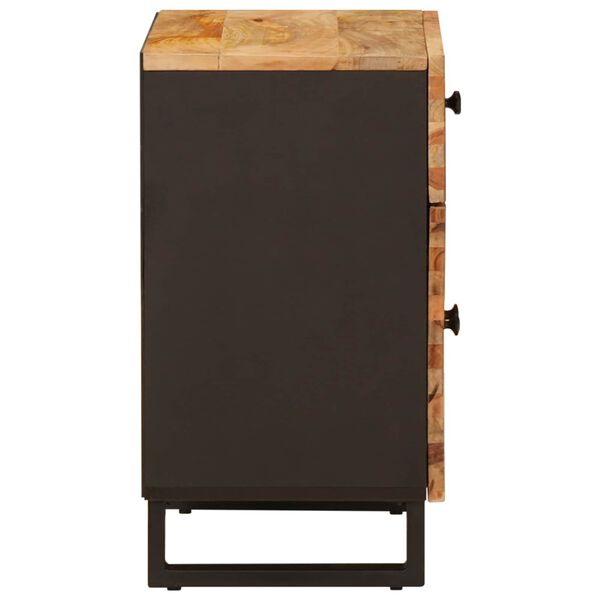 vidaXL Sengekabinett med skuff Brun 50 x 33 x 60 cm Massiv mango tre