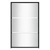 vidaXL Skoskap med speil 3-lags svart 63x17x102,5 cm