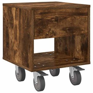 vidaXL Nattbord R&oslash;kt eik 40,5 x 40 x 48 cm Konstruert tre