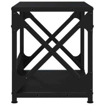 vidaXL Skriverbord 2 hyller svart 44x26x31,5 cm konstruert tre