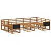 vidaXL Utend&oslash;rs sofa-sett 10 pcs Naturlig Solid akasietre