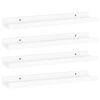 vidaXL Vegghyller 4 stk hvit 40x9x3 cm
